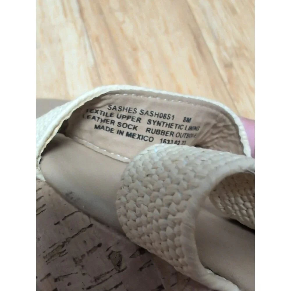 Steve Madden Sashes Raffia Natural Beige Cork Platform Sandals Size 8M NIB